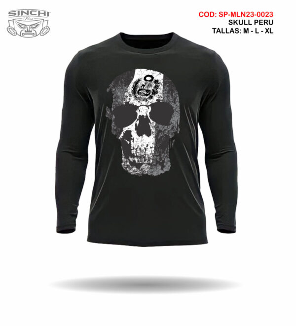 Polo manga larga Skull Perú